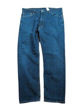 Levis 505 Jeans Mens 39x29 Blue Straight Leg Denim Casual Grunge Skater Punk